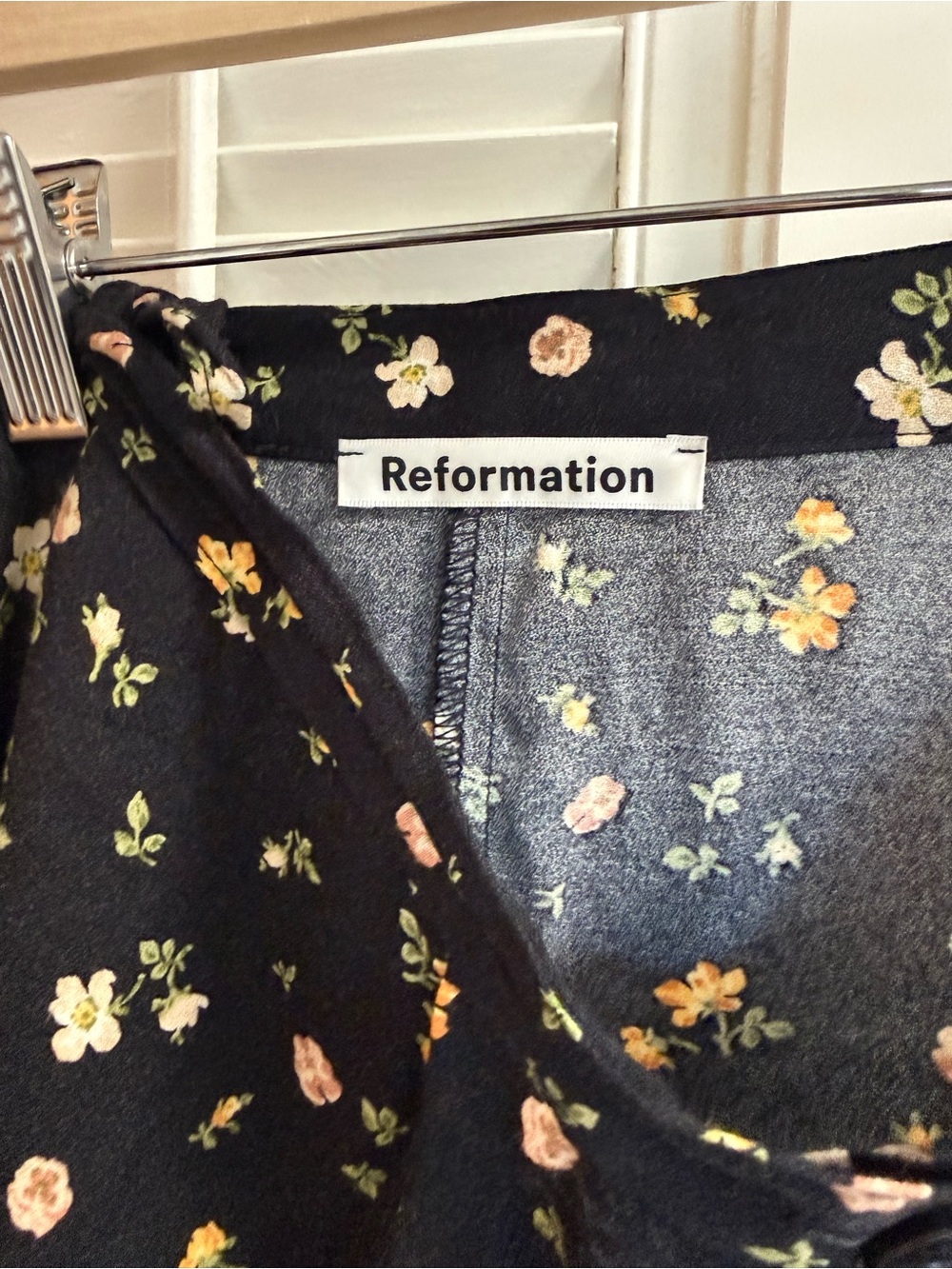 Reformation Floral Maxi Slit Skirt